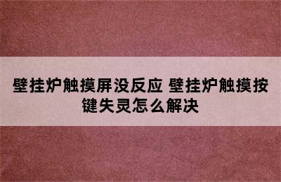 壁挂炉触摸屏没反应 壁挂炉触摸按键失灵怎么解决